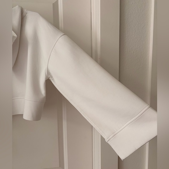 Free People Bell Sleeve White Oversized Cropped Hoodie - Picture 10 of 15